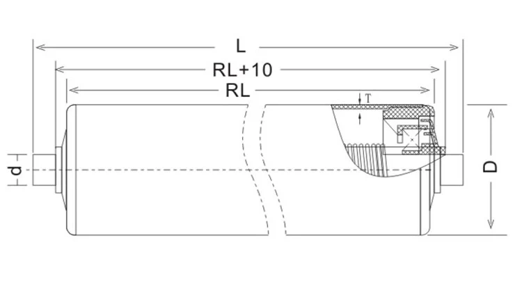 Belt Conveyor Light Duty Roller Nylon Bearing Hosing Gravity Roller