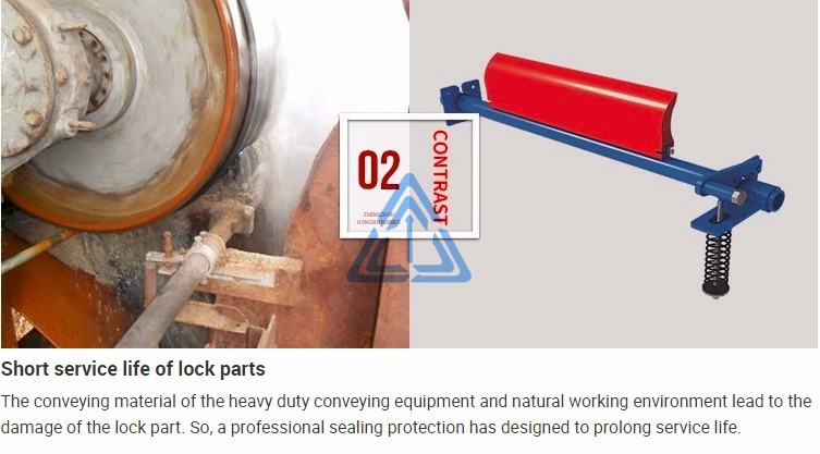 Coal Industry Primary PU Conveyor Belt Cleaner Sweeper with Replacement Polyurethane Belt Scraper Blade