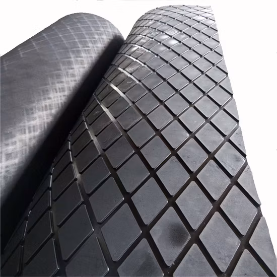 Wear Resisting Diamond Patterned Rubber Pulley Lagging Sheet for Belt Conveyor